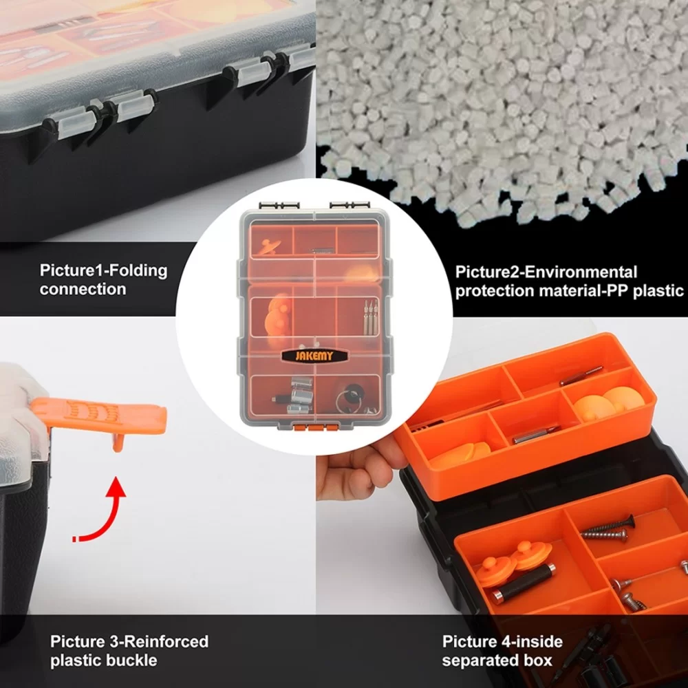 Picture of JAKEMY JM-Z20 Screwdriver Hardware Repair Tools Multi-purpose Components Double Deck Storage Box